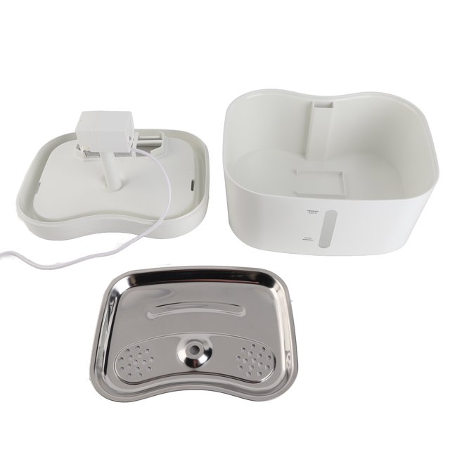Dispenser 2.5l Fuente de Agua Cat de Acero Dispensador inoxidable de Agua Para Mascotas para Beber Fuente Auticica de Agua Auticica Con Ventana A Nivel de Agua