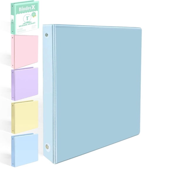 Cute 3 Ring Binder 1 Inch Round Rings Holds 175 Sheets Letter Size Paper School Office
