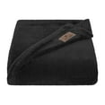 thumbnail image 3 of American Soft Linen Fleece Blanket Queen Size 85x90 - Cozy, Durable & Lightweight for Bed, Couch, and All-Season Comfort, Black, 3 of 8