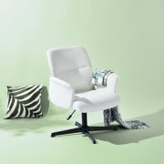 Homy Casa Criss Cross Office Chair, Vanity Makeup Desk Chair for Bedroom, Office, Apartment, Beige