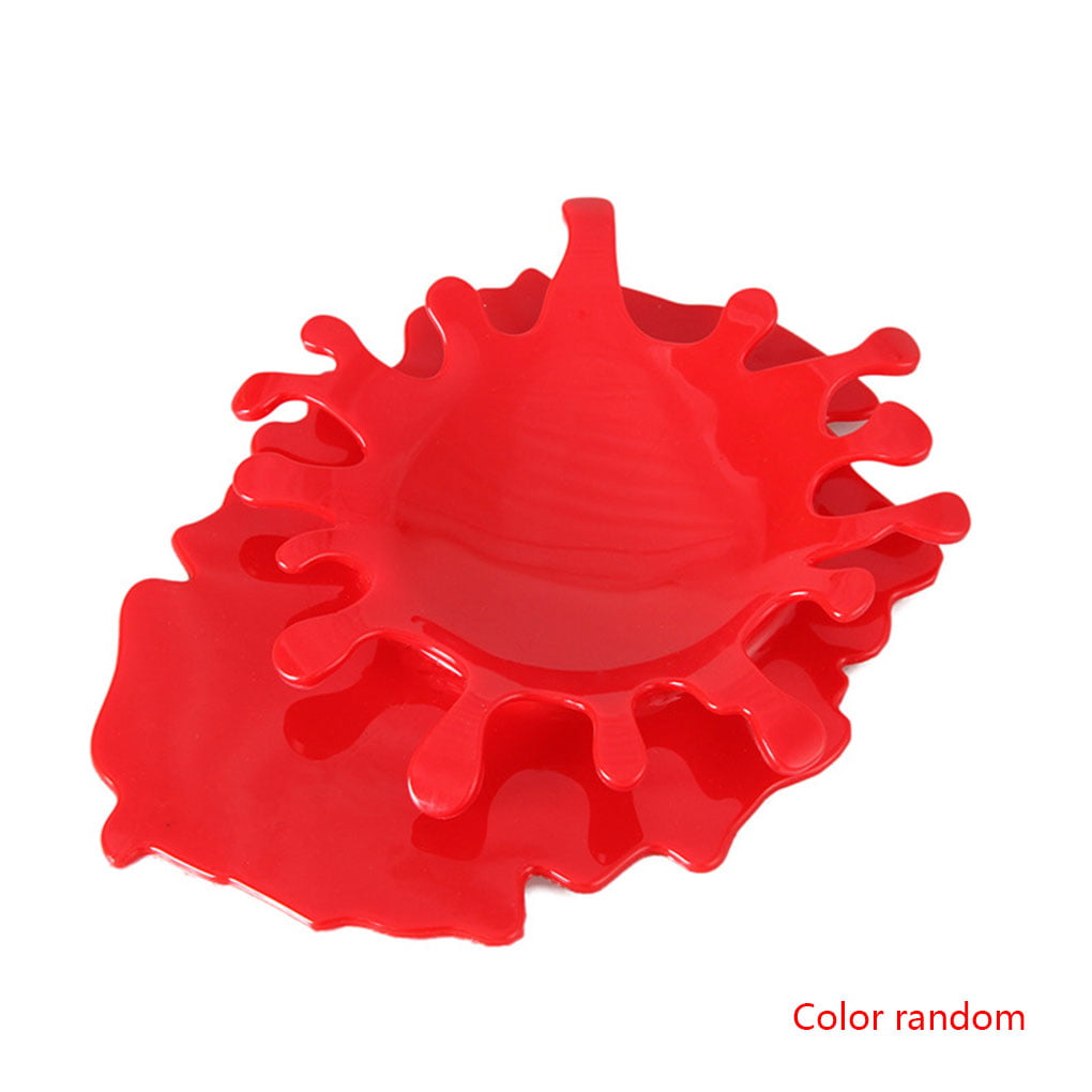 Fornateu Splash Shape Spoon Rest Cup Spoon Rest Spilled Ketchup Holder Small Pot Lid Rack Color Random 