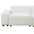 thumbnail image 2 of White microfiber 4 piece living room sectional sofa apartment lounge sofa 127*52*29 inch, 2 of 5