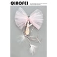 thumbnail image 4 of Fashionable Dance Accessory Charm With Glittering Pearls And Ribbon Artistic Ballet Shoe Pendant For Purse Decors, 4 of 9
