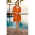 thumbnail image 5 of HAPPY BAY Women's Summer Relaxed Fit Caftan Short Loungewear 2X-3X Burnt Orange_AC849, 5 of 5