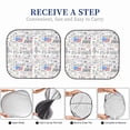 thumbnail image 5 of KLL America Landmarks2 Windshield Sun Shade 2-Piece Foldable Car Front Window Sunshade for Most Sedans SUV Truck- Medium, 5 of 5