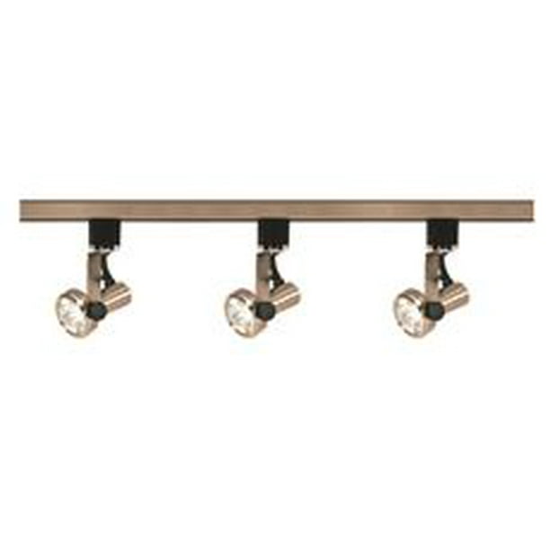 Nuvo 3 Light Mr16 Gimbal Ring Track Lighting Fixture Brushed Nickel 48 X 2 75 Uses 3 50 Watt Gu10 Base Lamps Walmart Com Walmart Com