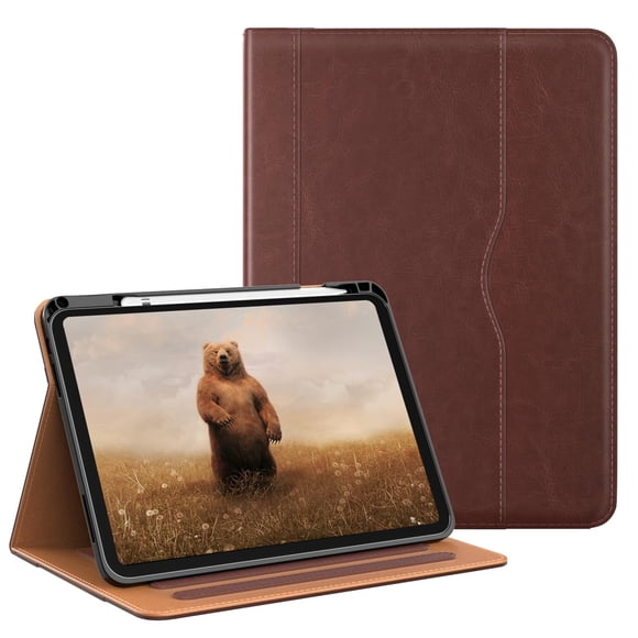 Funda OKP para iPad de 11 pulgadas (A16) 2025/10.ª generación de 2022, color marrón oscuro