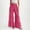 Hot Pink wide leg palazzo pants for women a1, variant on Cagogo Women's Wide Leg Palazzo Pants Elastic Waist Pleated Flowy Boho Long Trousers Casual Loose Fall Beach Vacation Travel Outfits, Hot Pink M