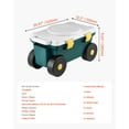 thumbnail image 6 of VEVOR Rolling Garden Cart with Seat, 2 in 1 Garden Stool with Storage Space, 227lbs Load Capacity, Outdoor Wagon with Handle, Garden Seat for Yard Weeding Planting, 6 of 9