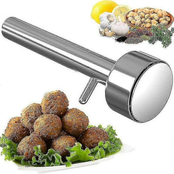 Kitchen Utensils Set Falafel Scoop Maker,304 Stainless Steel Best Falafel Maker Scoop Restaurant Style Meat Ball Maker