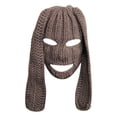 thumbnail image 1 of Winter Warm Knit Hoodwith Rabbit Ears for Adults Suitable for Seasonal Outdoor Activities and Everyday Comfort, 1 of 3