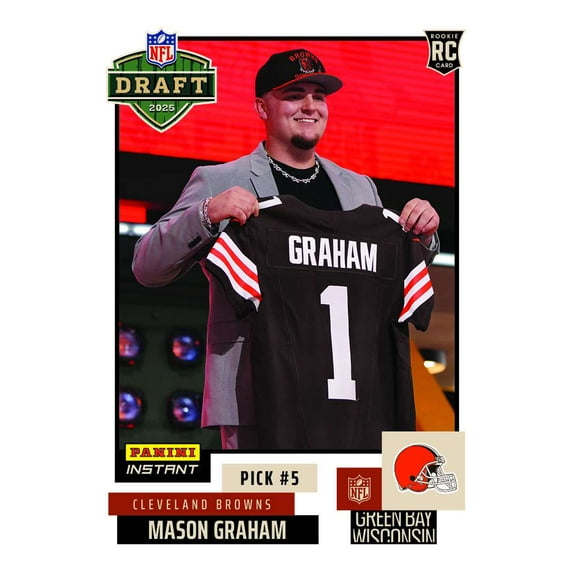 NFL 2025 Instant Draft Night Football   Mason Graham #5 (Rookie)
