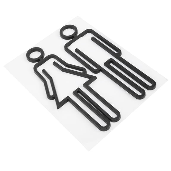 LEORX 1 Pair Bathroom Occupied Sign ABS Black Simple Design Washroom Door Sign