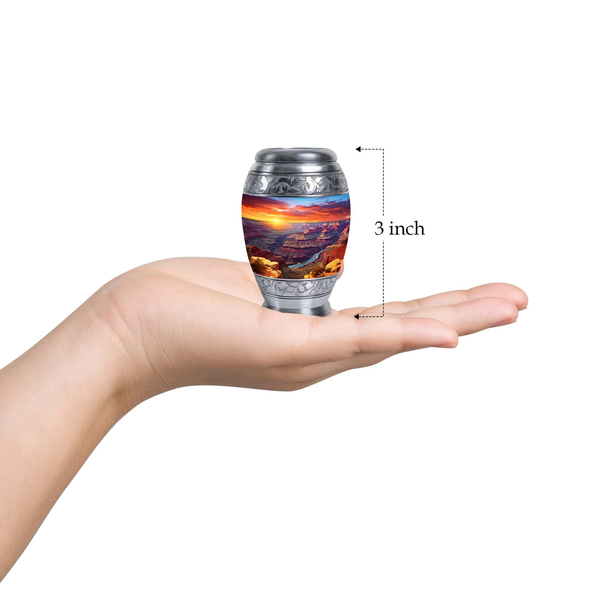 Grand Canyon Sunrise Mini Urns For Ashes - Keepsake Urns For Human Ashes - Burial Urns For Human Ashes - Adult Urns For Human Ashes Women - Ash Urns For Humans (Size -3inch,2Pcs)