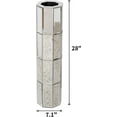 thumbnail image 3 of SHYFOY Silver Mirrored 28" Tall Cylinder Floor Vase, 3 of 13