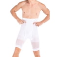 thumbnail image 5 of Men's Hi-waist Slimming Tummy Abs Shaper with Boxer Brief Thigh Slimmer Workout Stretch Shapewear Shorts White, 5 of 8