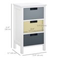 thumbnail image 3 of HOMCOM Table de Chevet avec 3 Tiroirs, Table de Nuit Haute pour Chambre, Table d'Appoint Moderne avec Rangement, Multicolore, 3 of 10
