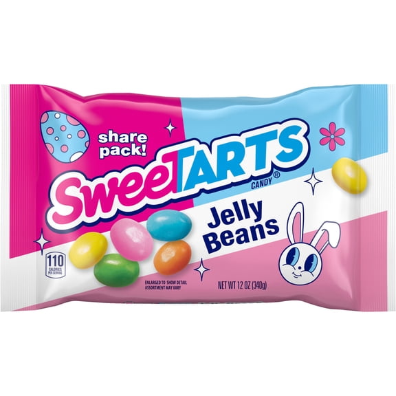SweeTARTS Jelly Beans, Springtime Easter Candy Bag, 12 oz