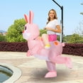 TERGAYEE Easter Bunny Inflatable Suit Riding Doll Costume Parentchild