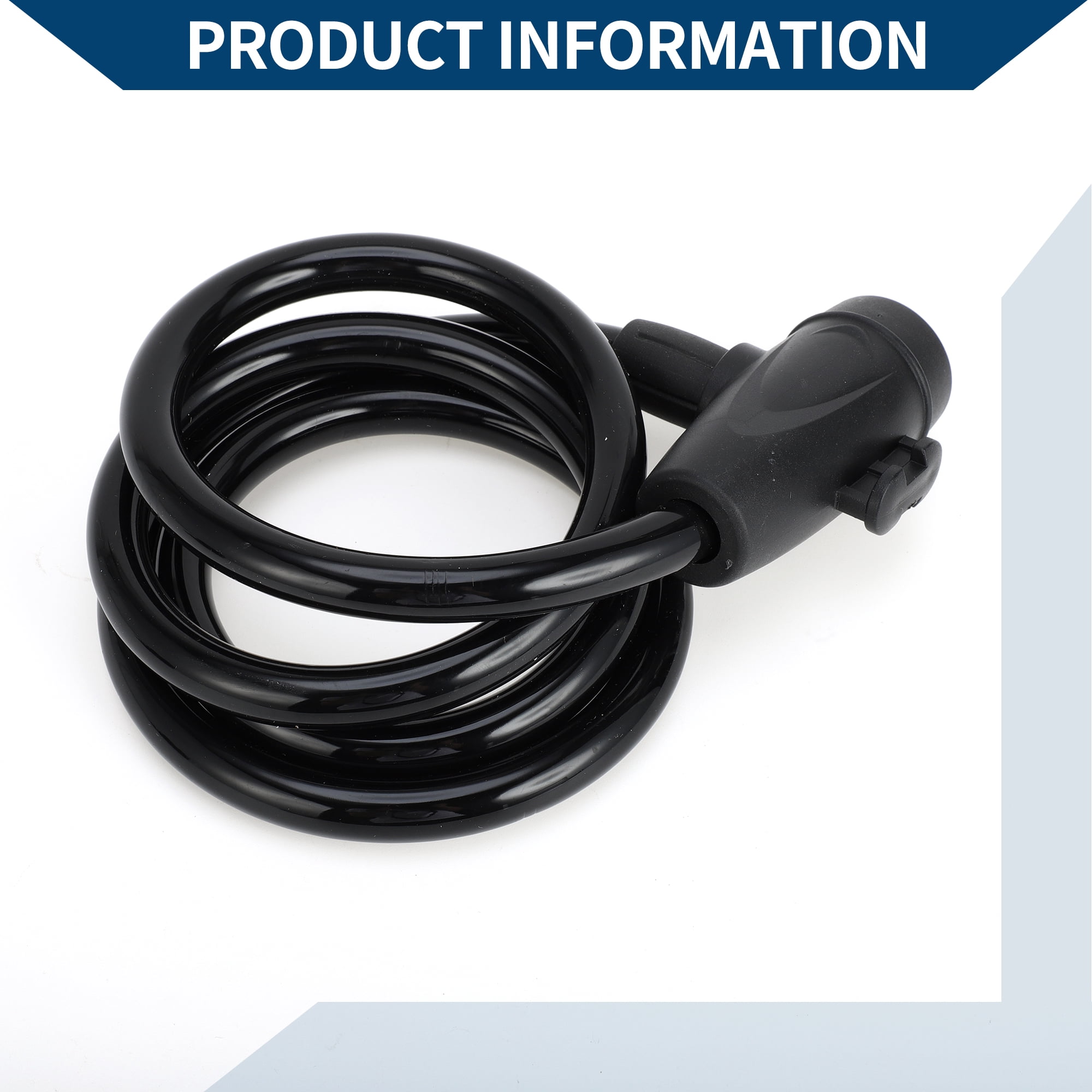 Unique Bargains Bicycle Lock with Lock Frame Padlock Cable Lock for Mountain Bike