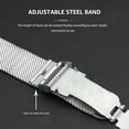 thumbnail image 4 of Bracelet de Montre en Acier Inoxydable 20 mm de Qualité Supérieure avec Barres à Ressort à Dégagement Rapide - Longueur Ajustable, Design à Boucle Pliable, Étanche et Résistant à la Sueur, Compatible avec Montres Intelligentes/traditionnelles - Argent, 4 of 6