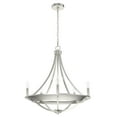 thumbnail image 2 of Hunter - Perch Point 5-light Brushed Nickel, Medium Size Chandelier, Dimmable, Casual Style, Empire Shaped, for Bedrooms, Kitchens, Dining, Living Rooms - 19417, 2 of 7