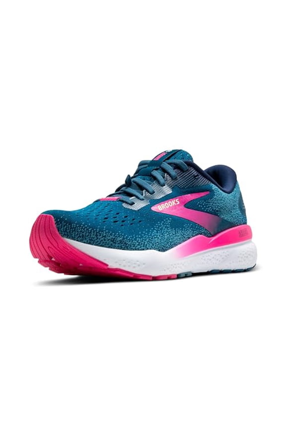 Women's Ghost 16 GTX Waterproof Neutral Running Shoe - Moroccan Blue/Pink/Yellow - 7 Medium