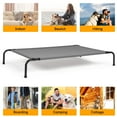 thumbnail image 3 of Large Elevated Dog Bed 50"x31"x8" - Breathable Textilene Mesh Cooling Cot for Large Dogs, 80lb Capacity, Indoor/Outdoor Use (Light Gray, 6.8 lbs), 3 of 10