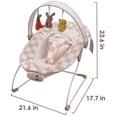 thumbnail image 5 of Tiny Marvels Baby Bouncer Seat with Soothing Vibrations and Music Sensory Toy, Age 0-6 Months(Sand Checks), 5 of 10