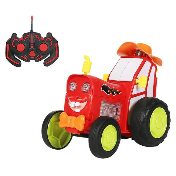 Bamboohart 2025 Nouvelle Voiture Sautante Folle - Voiture Acrobatique Jump Fury - Voiture Télécommandée avec Phares et Musique, Camions Acrobatiques RC Double Face pour Garçons Filles