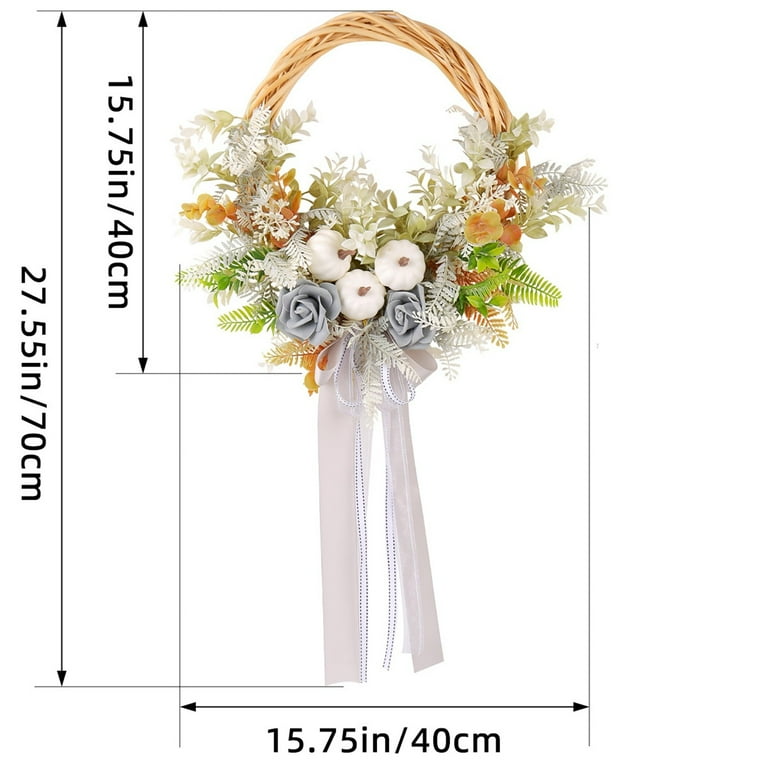 Extra Long Wreath Hanger Front Door 4ft Wreath Outdoor Wreath Winter Front Door Door for Valentines Day Outdoor Battery Wreath Illuminated Wreath Christmas Wreath Indoor Wreaths for Front Door Modern ...
