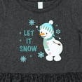 thumbnail image 4 of Inktastic Let It Snow Snowman Girls Toddler Dress, 4 of 5