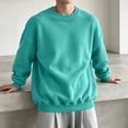 thumbnail image 5 of Yongwang Mens Long Sleeve Pullover Crew Neck Sweatshirt Basic Pullover Tops for Autumn Daily Outfit, 5 of 7
