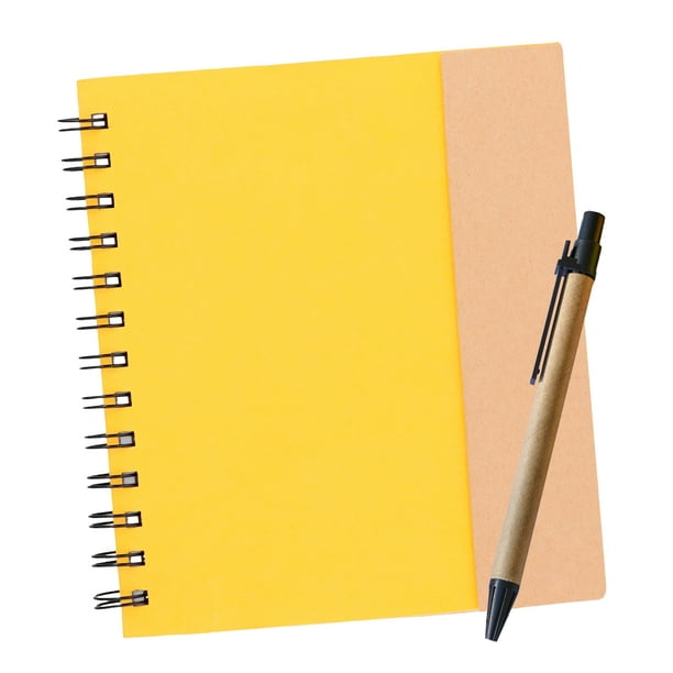 Libreta Ecológica de Cartón con Espiral y Cierre Magnético | Con Notas Adhesivas, Blocks de Notas y Bolígrafo | 70 Hojas Rayadas | Cuaderno de Notas Ideal para Papelería, Oficina y Escuela