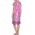 thumbnail image 2 of Dream8teen Women's Short Sleeve Muumuu Lounger Smocked Dress 7000 Mauve Flower Small, 2 of 2