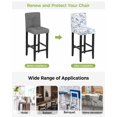 thumbnail image 3 of White Blue Spring Floral Bar Stool Covers Set of 6, Summer Birds Botanical Stretch Washable Bar Chair Covers with Backs, Removable Pub Counter Height Chair Cover for Kitchen Dining Room Cafe, 3 of 7