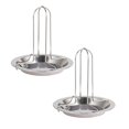 thumbnail image 1 of Oleegame 2PC Stainless Steel Cutlery Set Stand Stick Rack For BBQ Rib Chicken Roasting Holder Steel Non Grill Kitchen，Dining & Bar Silver, 1 of 9