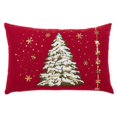 thumbnail image 1 of Saro Lifestyle 8970.R1320BP 13 x 20 in. LED Lights Christmas Tree Poly Filled Pillow, Red, 1 of 1