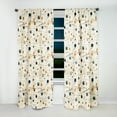 thumbnail image 4 of Designart "Splendid Rustic Polka Dots" Polka Dots Room Darkening Curtain Single Panel, 4 of 6