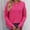 Hot Pink, variant on Deal of the Week Ofreoo Women's Casual Loose Button Solid Color Long Sleeve Round Neck Sweater Winter Clothes for Women