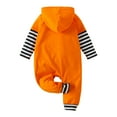 thumbnail image 4 of qiiinnHk Baby Halloween Pumpkin Hooded Outfit Cartoon Toddler Bodysuit Long Sleeve Romper Halloween Clothes for Toddler Baby Boy Girl 3-6 Months,Orange, 4 of 7