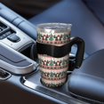 thumbnail image 5 of 40oz Tumbler,Multicolor Christmas Tree Pattern Insulated Tumblers with Removable Handle,Stainless Steel Double Vacuum Coffee Tumbler Cup with Straw for Home,Office,Travel,Party, 5 of 5
