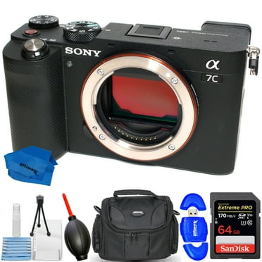 Sony Alpha a7C Mirrorless Digital Camera Body - Bundle Inlcudes: SanDisk 64GB Extreme PRO, High Speed SD/SDHC/Micro SD Reader/Card Reader & Much More (7pc Bundle)