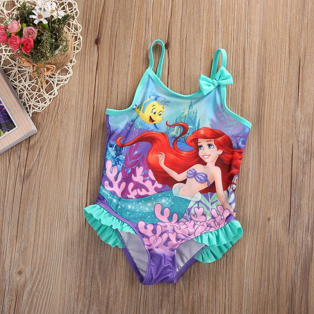 Toddler Girls Blue Hawaii Ariel Swimsuit