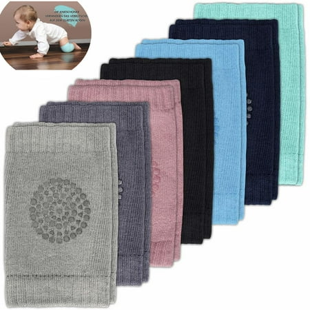 

Knee Pads Baby Crawling Set Of 7 - Anti-Slip Crawling Aid Girls Boy Crawling Pads Cuffs - Knee Pads Rubber Dots