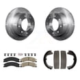 thumbnail image 1 of Transit Auto Rear Disc Rotors Ceramic Pads and Parking Brake Shoes Kit for Car Chevrolet Silverado 2500 HD GMC Sierra Suburban 3500 Coil Style Spring K8A-108328, 1 of 11