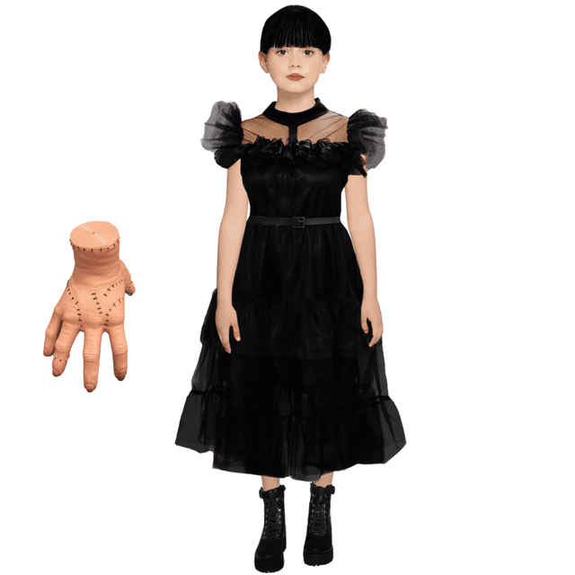 Disfraz Vestido Merlina Addams Fx Costumes Noche de Fiesta Dama Talla Standard