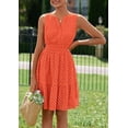 thumbnail image 4 of PRETTYGARDEN Women's Summer Dresses Sleeveless V Neck Eyelet Hollow Out Swing A Line Beach Vacation Sun Dress, 4 of 10