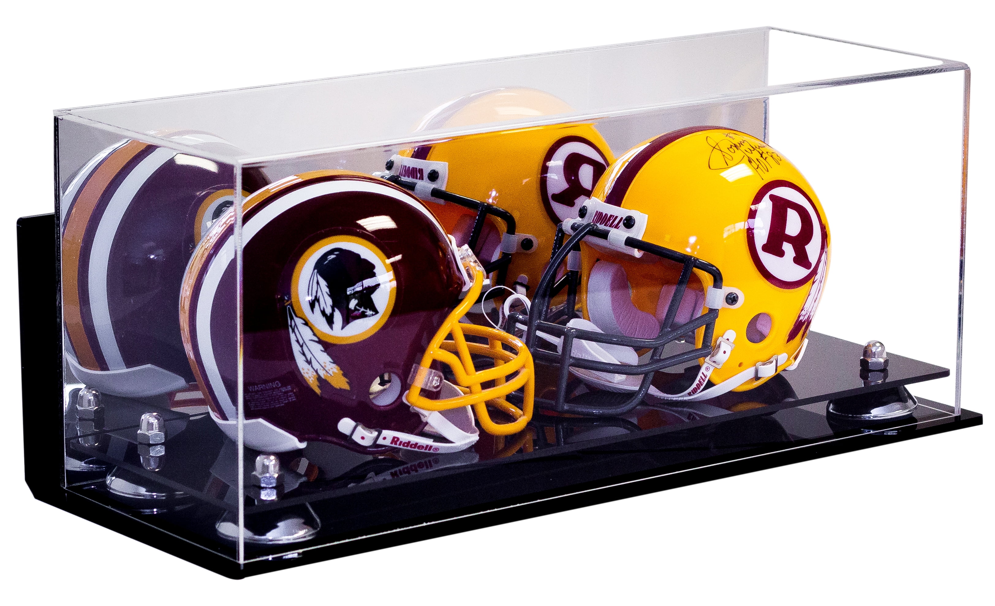 2 Mini Football Helmet Display Case (not full size) Better Display Cases Clear Acrylic