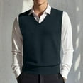 thumbnail image 2 of RMGVDSD Men Sweater Vest Mens Sweater Vests Casual Fall Sleeveless V Neck Knit Pullover Comfortable Fit Business Formal Waistcoat Sweater Coat Leisure Comfy Sweaters, 2 of 4